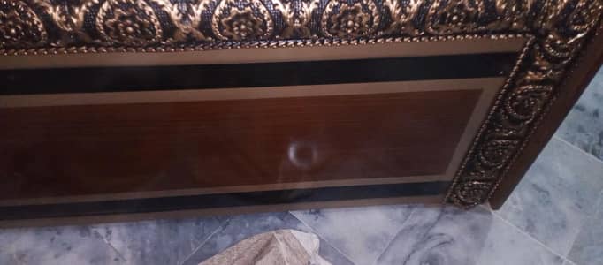 Woden bed set with side table or dressing