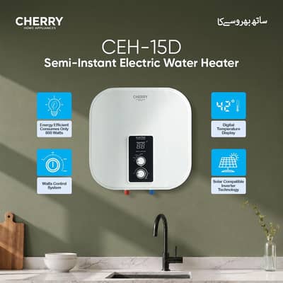 Cherry Digital Electric Geyser - Imported (Solar Compatible)