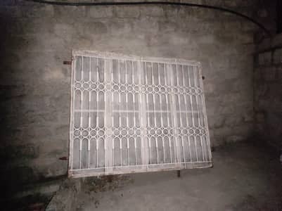 Heavy Iron Window with Grill & Glass – Used – Good Condition