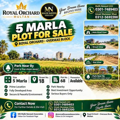 5 Marla plot for sale
