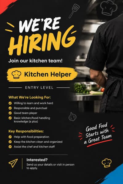 Kitchen Helper – Entry Level