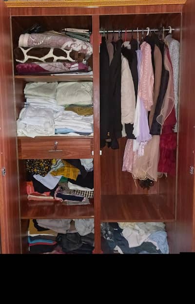 2 Door Wooden Cupboard 4×2×6'10" – Good Condition