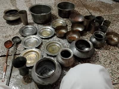 antique copper dishes