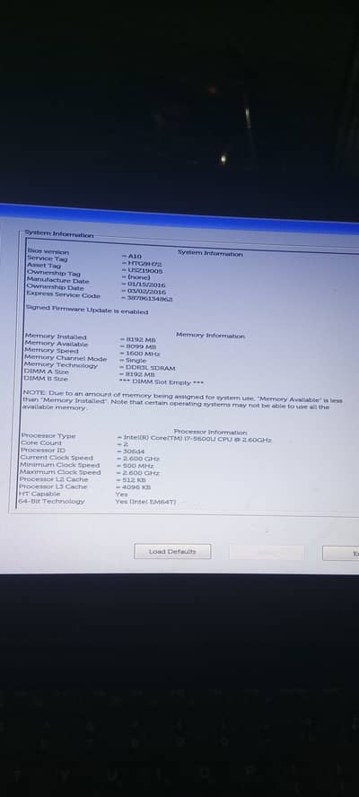 i7  5th generation 8/256SSD