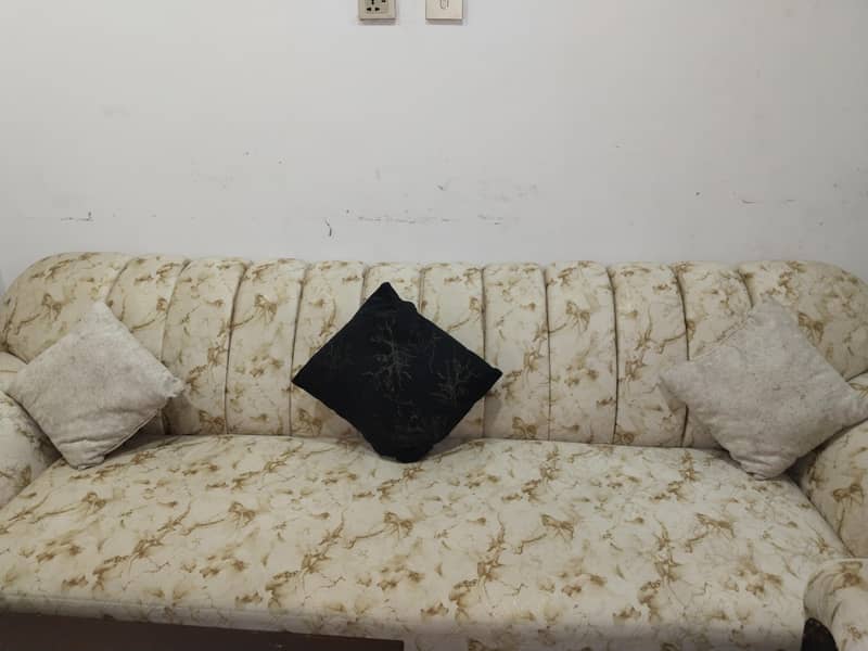 sofa set bed and table. 1