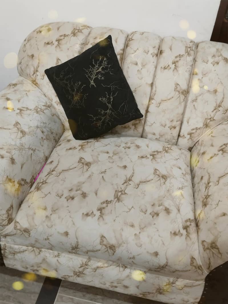 sofa set bed and table. 3