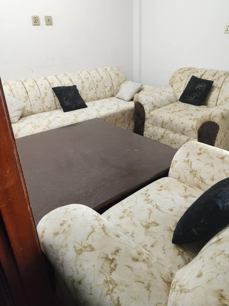 sofa set bed and table. 5