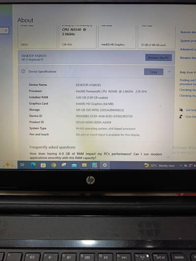 hp laptop DESKTOP -17GOG10