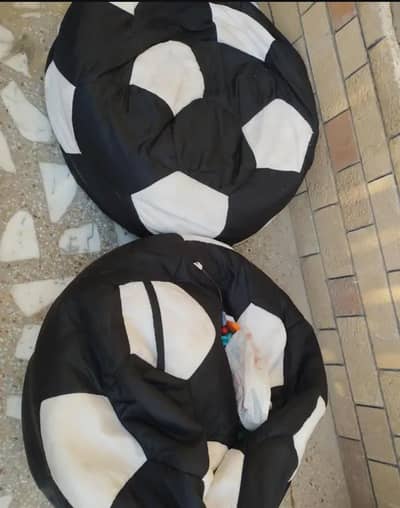 two bean bags and a stool for sale