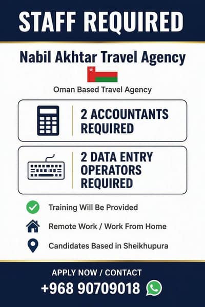 staff required for travel agency