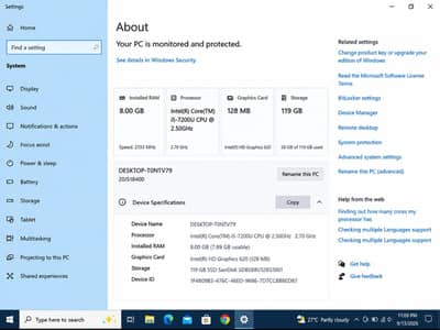 Core i5 7th Gen Laptop | 8GB RAM | 128GB SSD | Intel HD 620
