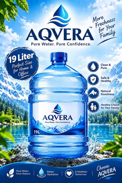 AQVERA Drinking Water | 500ml, 1.5L, 6L, 12L & 19L