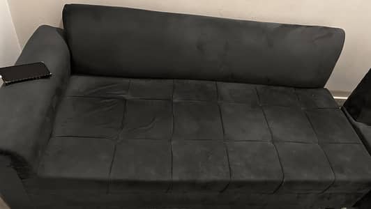 L shape sofa with table