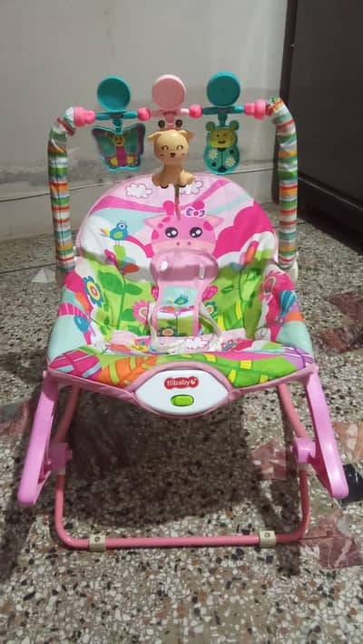 tiiBaby Infant to Toddler Rocker/Bouncer - Pink - Excellent Condition