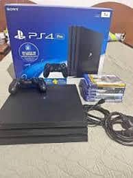 game PS4 pro 1 TB playstation Sony complete box
