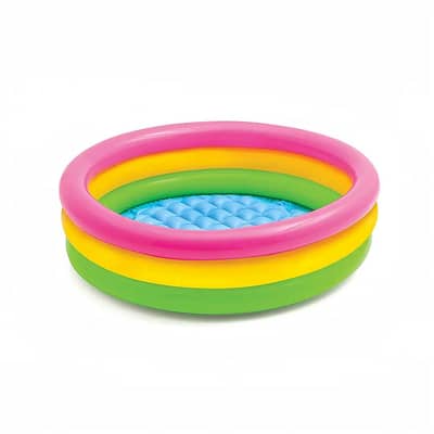 three color rainbow swimming pool