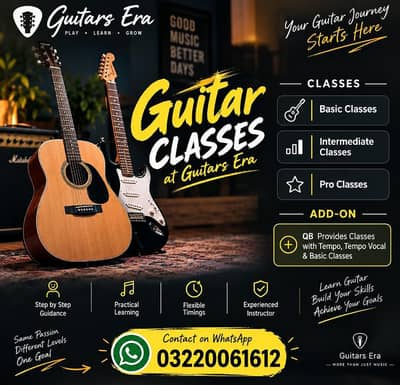 Guitar classes // GUITARS ERA//WAHSTAPP 03220061612