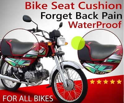 Bike Seat Cushion | Waterproof Rider Comfort & Back Support