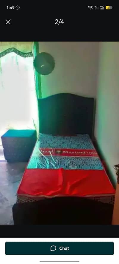 A beautiful single bed for sale with matress urgent