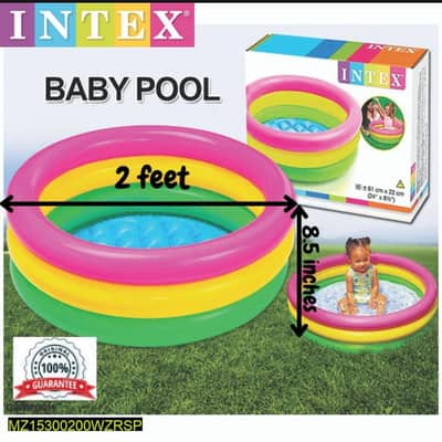three color rainbow swimming pool