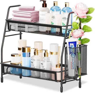 black stainless steel kitchen storage organizer 1 pc
