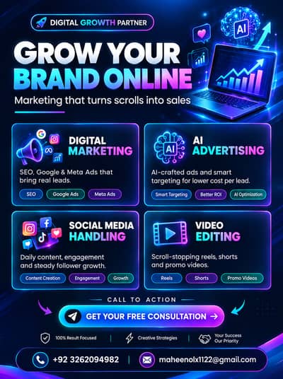 Grow Your Brand Online with AI-Powered Digital Services