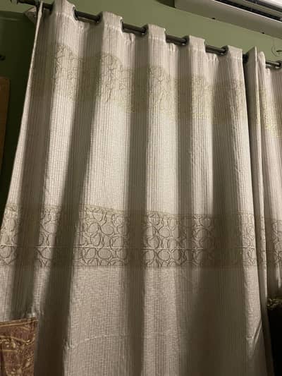 Selling white n gold theme curtains