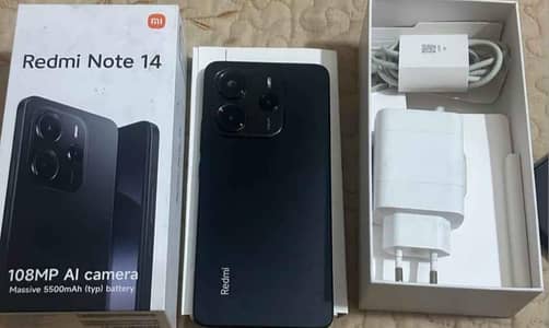 Xiaomi Redmi Note 14 16gb 256gb complete box 2 month warranty remainin