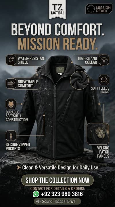 Tactical soft shell jacket