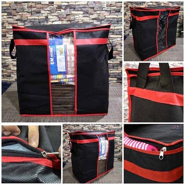 stackble storage bags black red 3