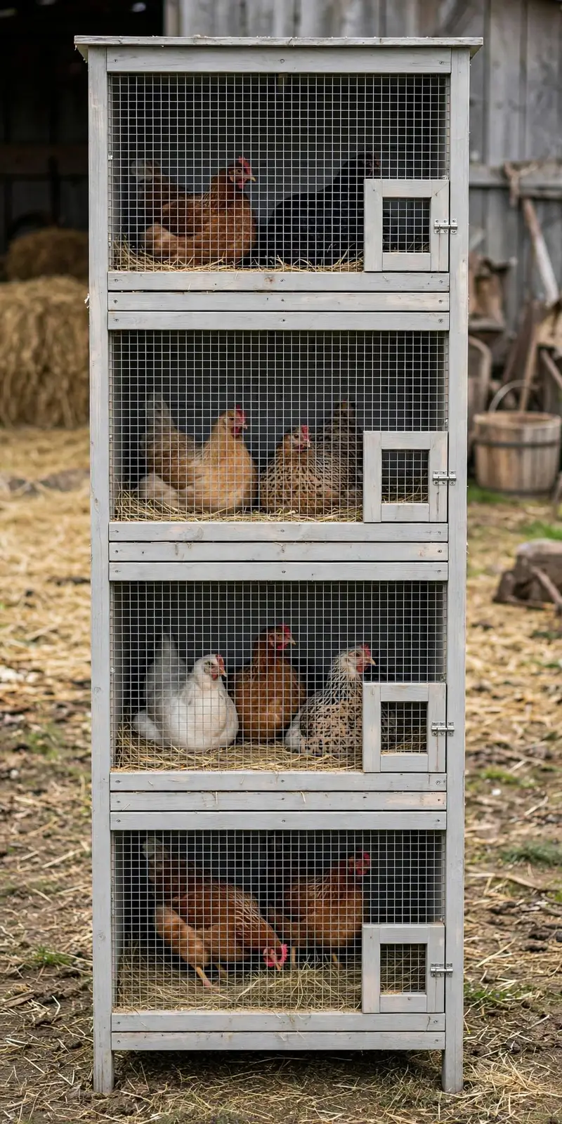 Woden Cage for Hen's and Chicks