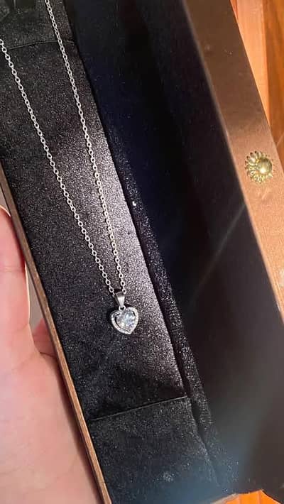 chandi necklace heart shaped