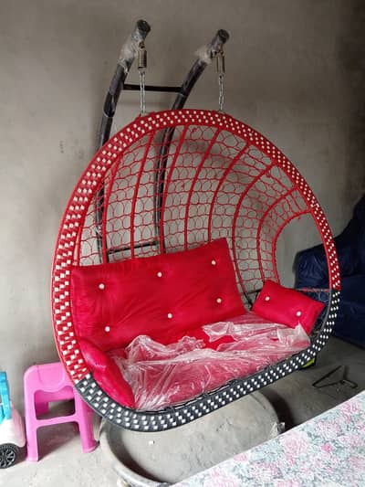 Double hanging swing chair