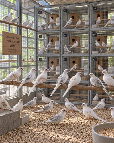 Ready to breed full wash diamond pied dove only call dont msg on olx