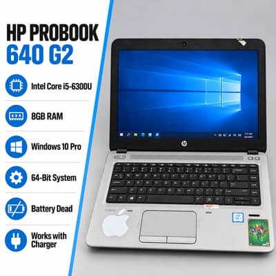 HP ProBook 640 G2 Laptop | Core i5 6th Gen | 8GB RAM | Windows 10 Pro