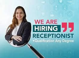 receptionist required for office