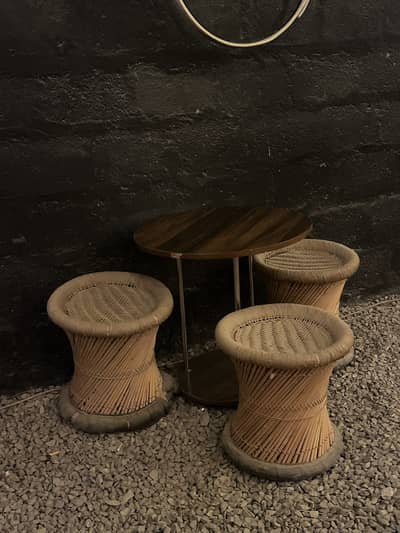 Mory / cane wood stool