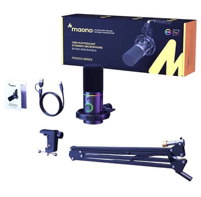 Maono PD200X USB/XLR Microphone + Boom Arm — Like New