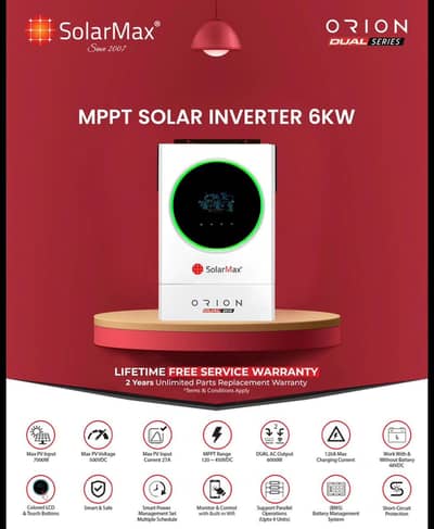 SolarMax 6KW Hybrid Solar Inverter - High Efficiency
