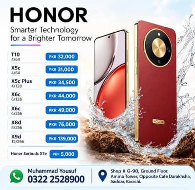 Honor T10, X5c, X5c Plus, X6c, X8d, X9d