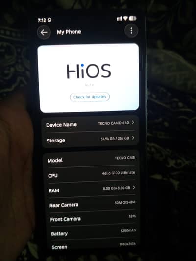 Tecno CAMON 40 condition 10 by 9 all ok