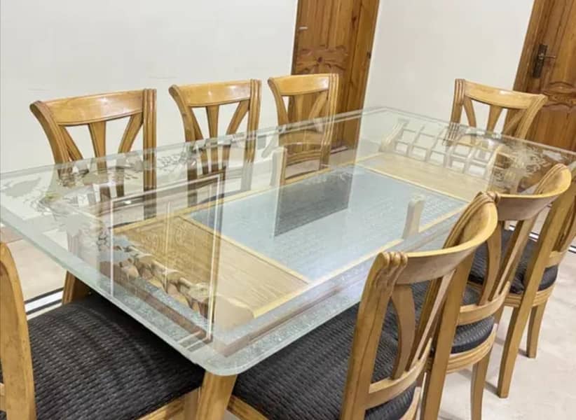 Eight chairs dining table 1