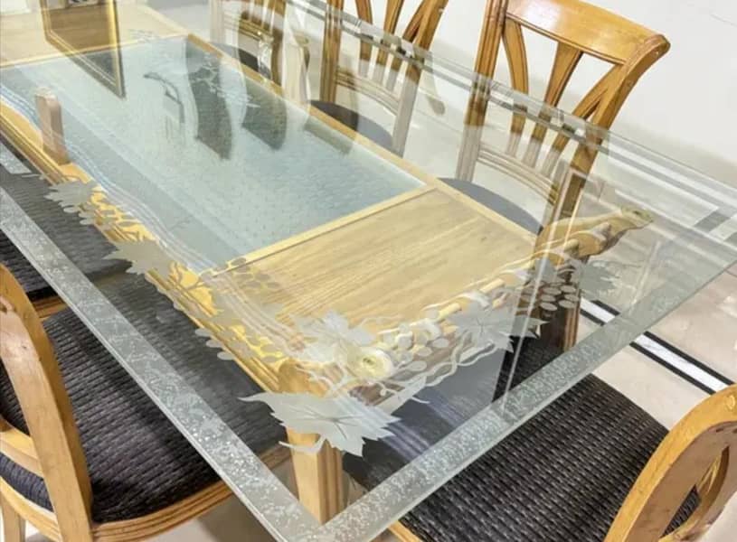Eight chairs dining table 5