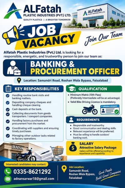 Banking and Procurement Officer
