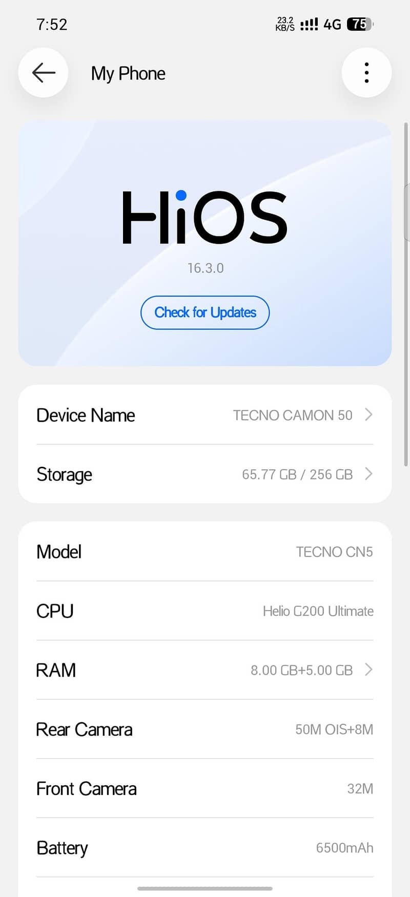 Tecno Camon 50 9