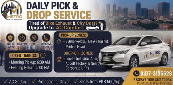 DAILY EXECUTIVE PICK & DROP SERVICE