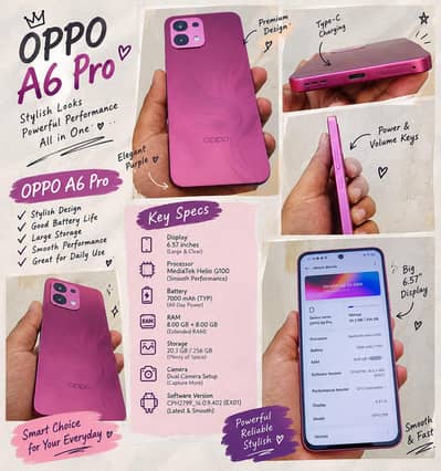 OPPO A6 Pro (8GB / 256GB) with box charger