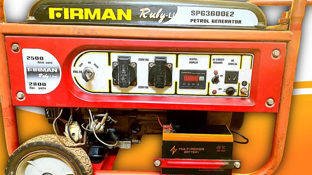 Firman Ruby 3.2KVA Electric Start Generator - Low Used 4