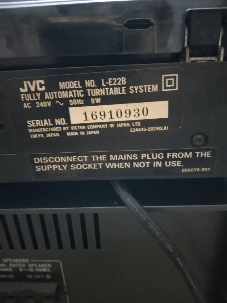 Linear JVC Turntable Fully Automatic system 8
