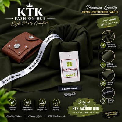 Premium Men’s Unstitched Fabric – GulAhmed | KTK FASHION HUB
